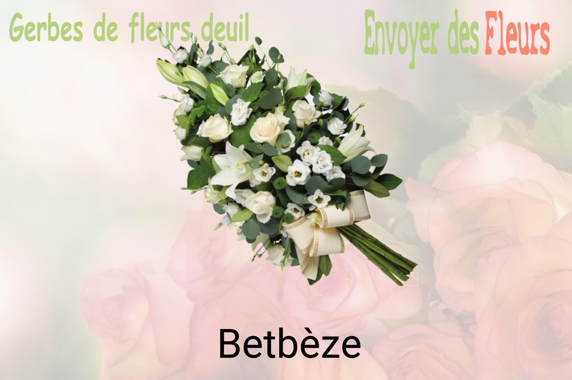 Gerbe de fleurs de deuil livrée à Betbèze